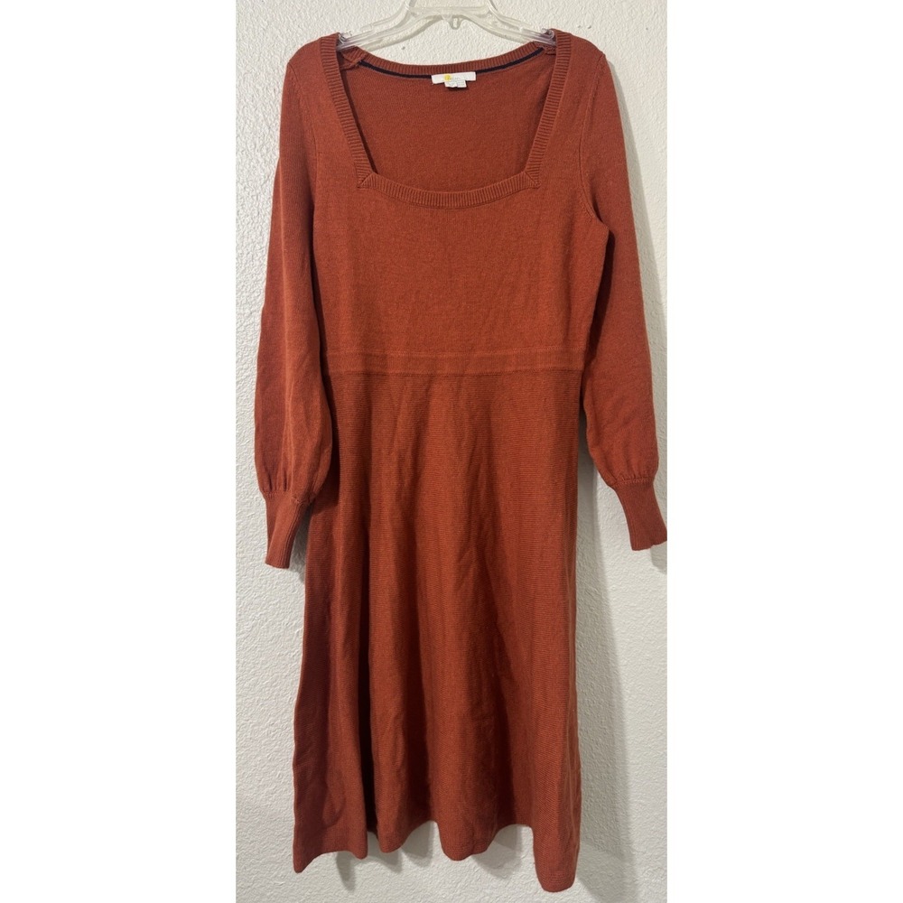 Boden Wool Blend Dress Sz 10 Boho Preppy Knee Length